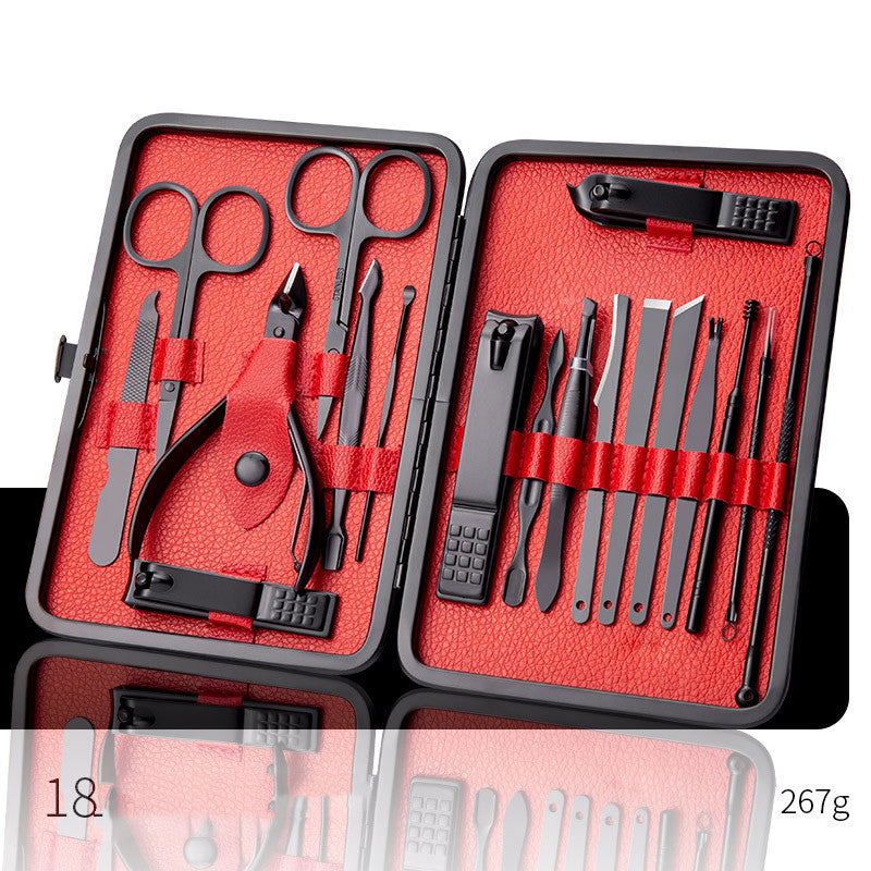 Set di Forbici Professionali, Tagliaunghie, Cucchiaino per Orecchie, Pinze per Pellicine, Tronchesine per Unghie, Coltello per Pedicure, Strumento per Rimuovere l'Unghia Incarnita