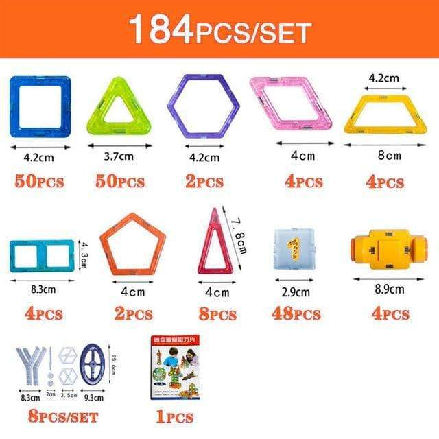 Mattoncini Magnetici Fai da Te Giocattoli Magnetici Per Bambini Set di Costruzioni Designer Regali Per Bambini Giocattoli