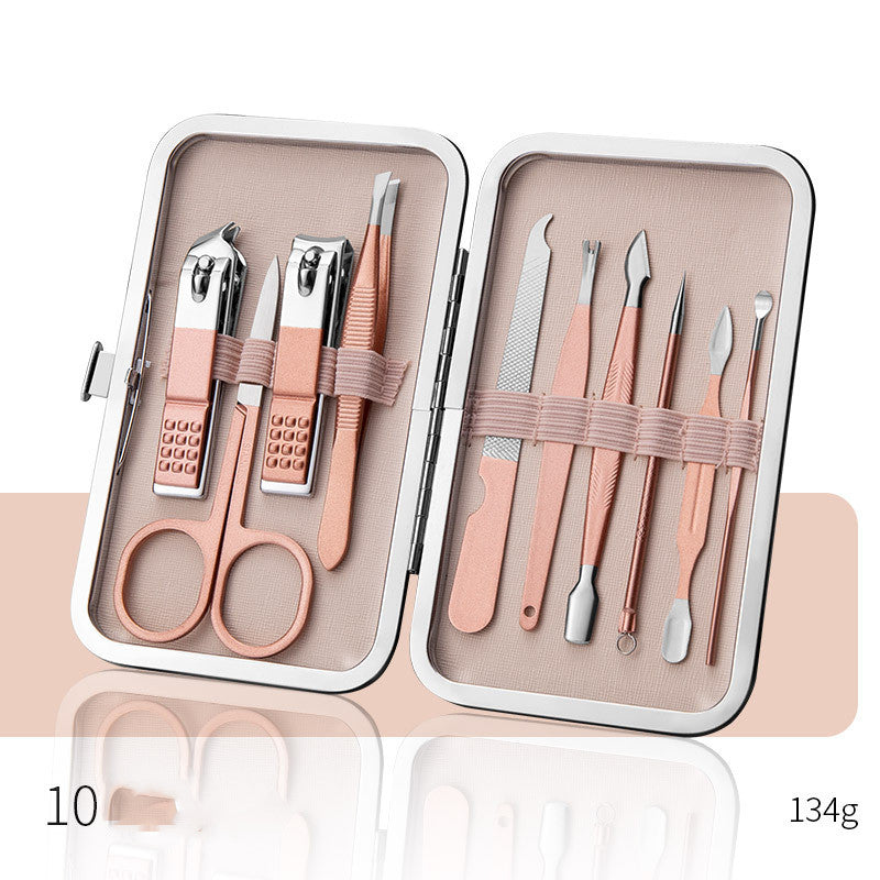 Set di Forbici Professionali, Tagliaunghie, Cucchiaino per Orecchie, Pinze per Pellicine, Tronchesine per Unghie, Coltello per Pedicure, Strumento per Rimuovere l'Unghia Incarnita