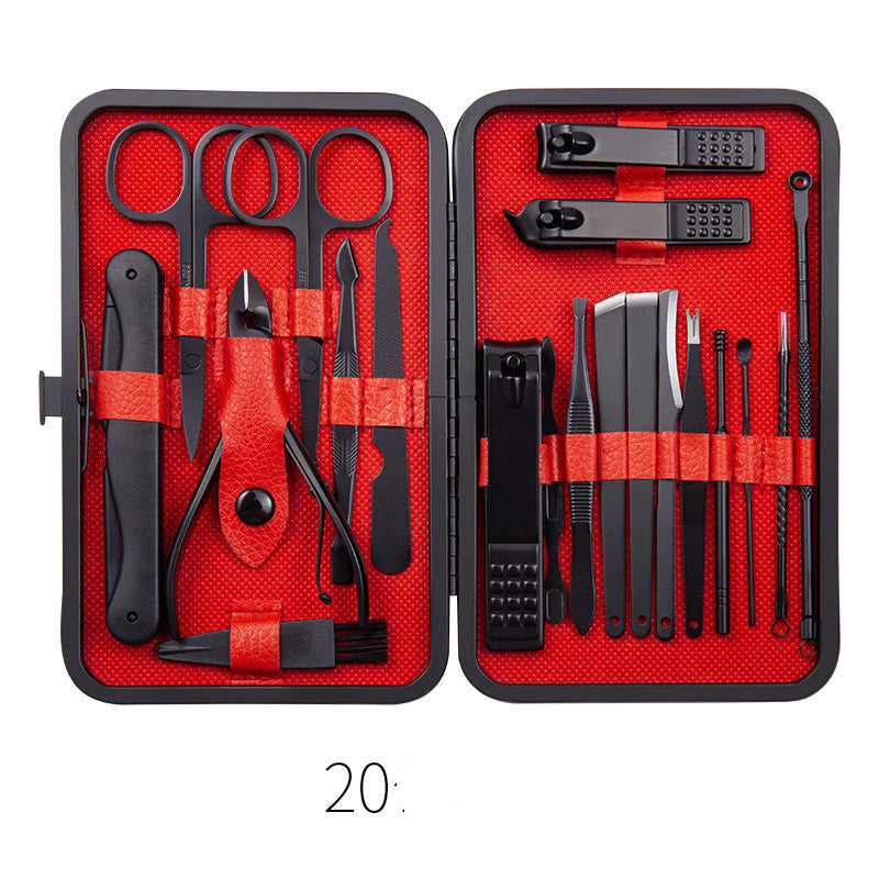 Set di Forbici Professionali, Tagliaunghie, Cucchiaino per Orecchie, Pinze per Pellicine, Tronchesine per Unghie, Coltello per Pedicure, Strumento per Rimuovere l'Unghia Incarnita