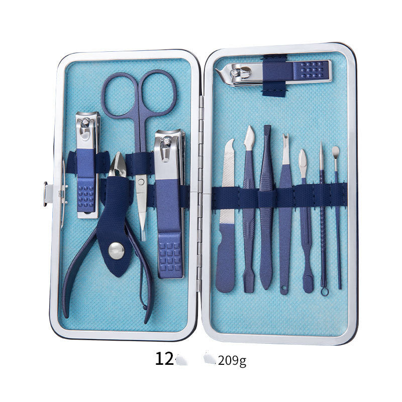 Set di Forbici Professionali, Tagliaunghie, Cucchiaino per Orecchie, Pinze per Pellicine, Tronchesine per Unghie, Coltello per Pedicure, Strumento per Rimuovere l'Unghia Incarnita