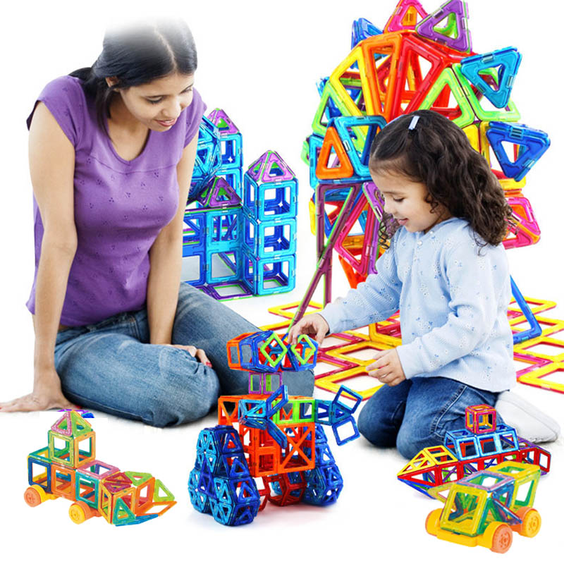 Mattoncini Magnetici Fai da Te Giocattoli Magnetici Per Bambini Set di Costruzioni Designer Regali Per Bambini Giocattoli